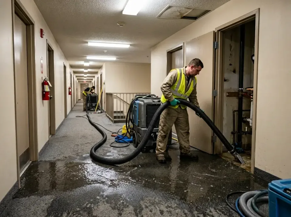 multi-unit-apartment-hallway-f-005 — frequently asked questions, Emergency Burst Pipe Water Extraction & Removal in Schlusse…